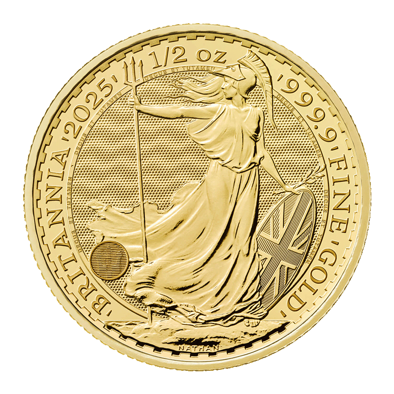 Image for 1/2 oz Gold Britannia Coin (2025) from TD Precious Metals